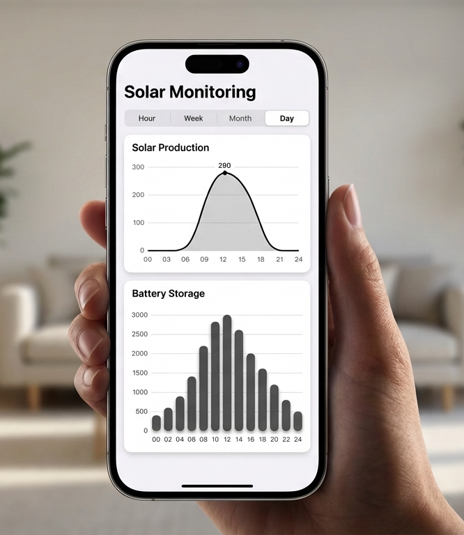 Solar monitoring app